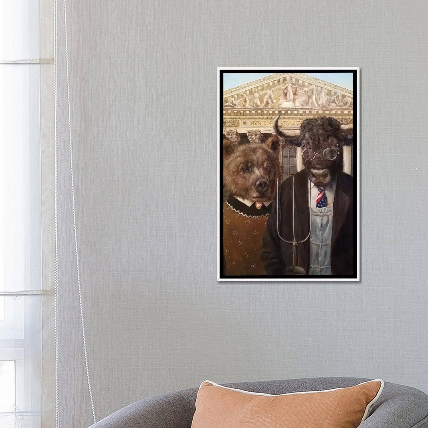 iCanvas "Wallstreet Gothic 2" by Lucia Heffernan Framed Canvas Print